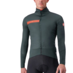 CASTELLI BETA RoS JACKET tg L ROVER GREEN/RED ORANGE